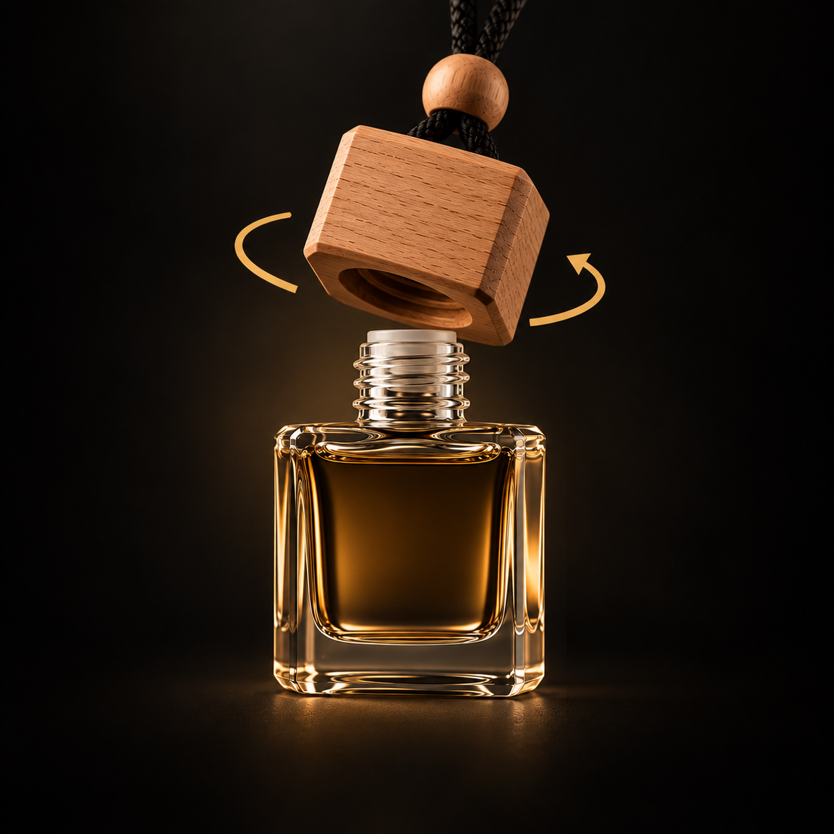 Unscrew the wooden cap